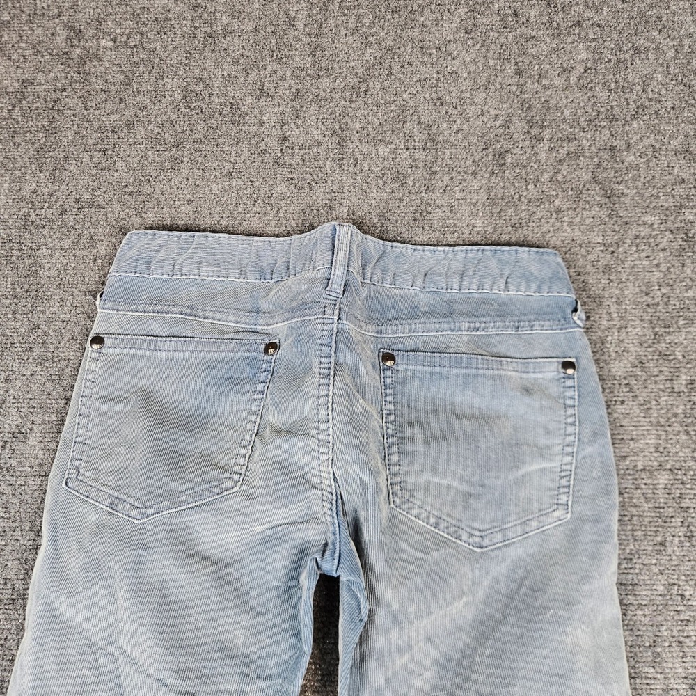 Free People Blue Corduroy Pants Slim Straight Leg Low Rise Size 29 61855-16515 - Picture 8 of 11